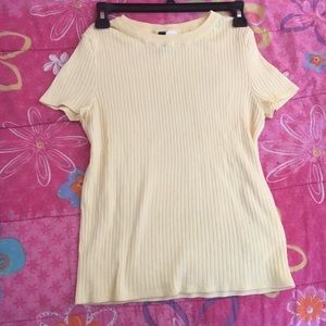 Yellow ribbed H&M shirt
